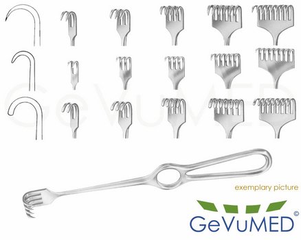 KOCHER Wundhaken 22cm mit Zinken | alle Versionen