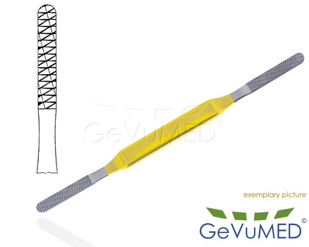 FOMON Nasenraspel TC 21 cm doppelendig Fig. 1/2 - Teil. 0,8 mm/1,1 mm