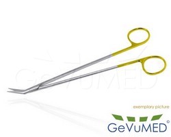 DE BAKEY VASCULAR SCHERE MIT HARTMETALLEINSTZEN 25 GEWINKELT 18 cm