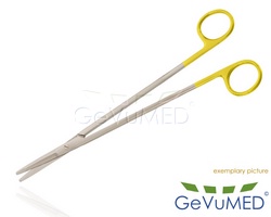 GORNEY Facelift Schere - gerieft - TC - gebogen - Lnge 7-1/2 - 19 cm